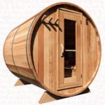 Clear Red Cedar Barrel Sauna – 7’x8′