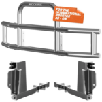 90" Heavy-Duty Front Bumper Guard with Mounting Brackets for International ProStar (2008–Current) – Stainless Steel Deer Guard, No-Drill Install